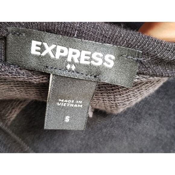 Express Sweater Dress Womens Small Black Stretch Long Sleeve Turtleneck Pullover - Picture 4 of 12